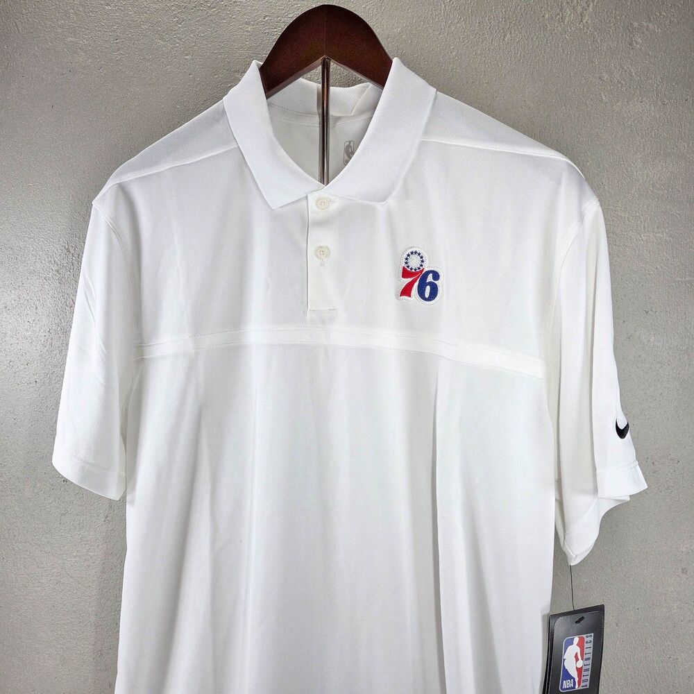 Nike Philadelphia 76ers Coaches Dri-FIT Team Issued Polo Shirt Sz L